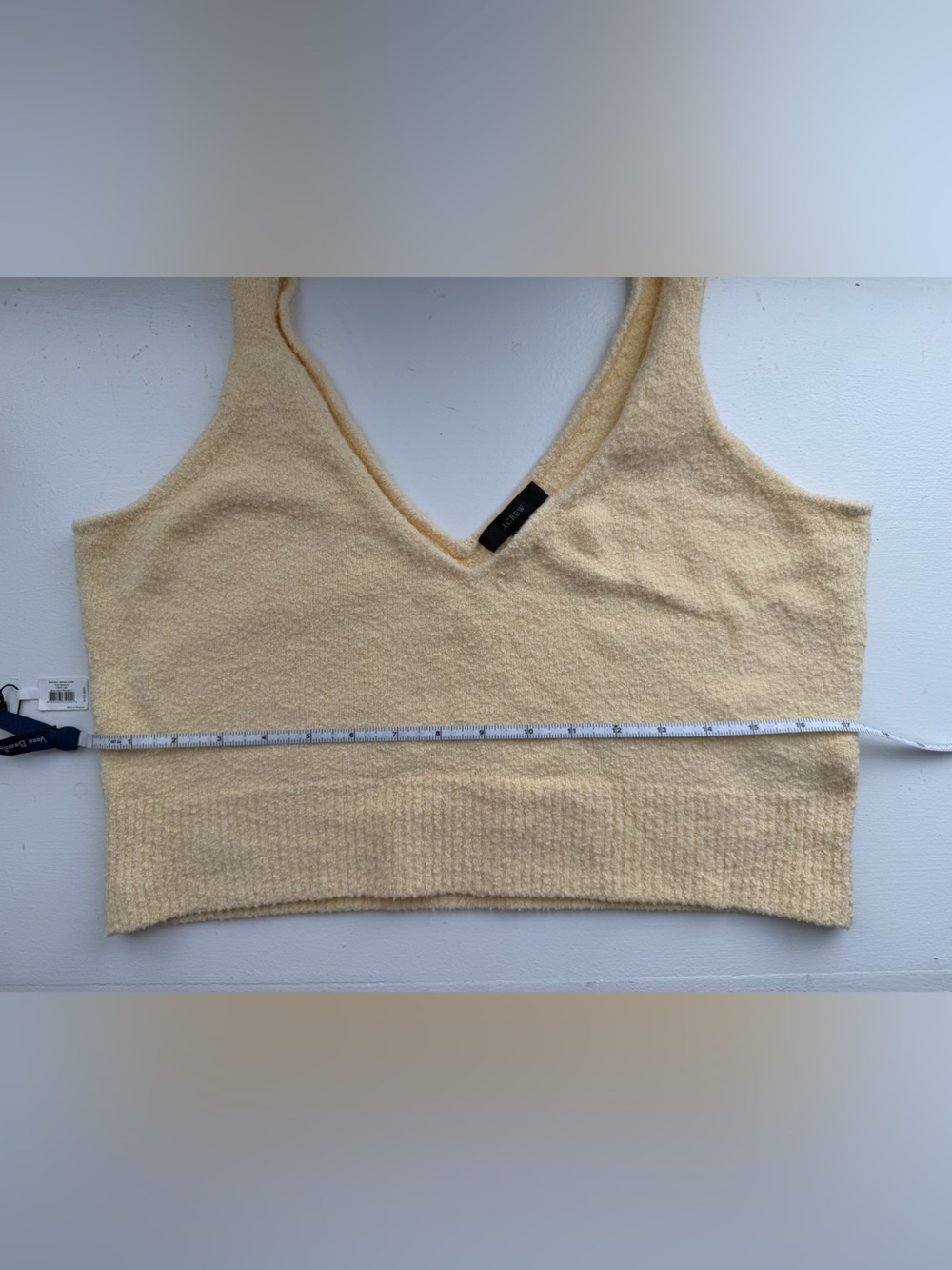 J.Crew Butter Yellow Boucle Crop Tank Top - Picture 6 of 10